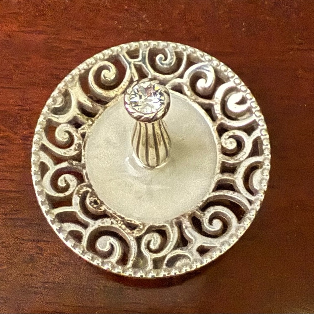 Brighton Silver Swirl ring  Holder. Small